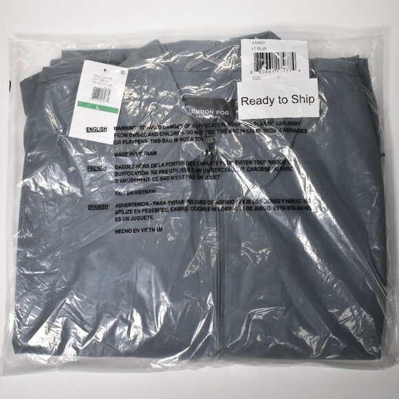 London Fog Men's Auburn Zip-Front Golf Jacket Light Blue size Large NEW - Picture 5 of 8